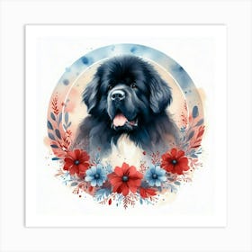 Watercolor Newfoundland 3 Art Print