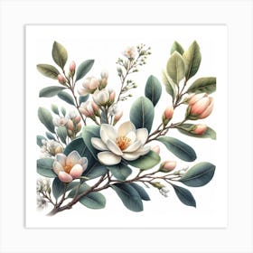 Flowers of Ficus 1 Art Print