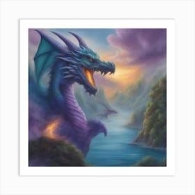 Dragon In The Sky 4 Art Print