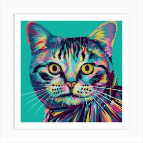 Colorful Cat Art Print