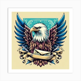 Eagle With Mail 1 Art Print