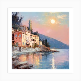 Positano Panorama: Watercolour Wonder Art Print