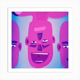 Three Heads Art Print