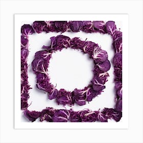 Purple Cabbage Frame 3 Art Print