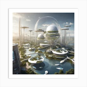 Futuristic City 122 Art Print