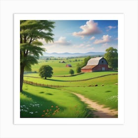 Farm Landscape 31 Art Print