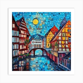 Night In The Old Town Art Print