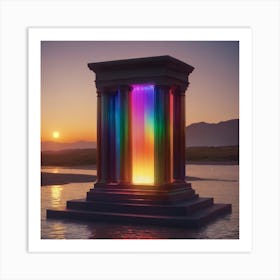 Rainbow Pillar Art Print