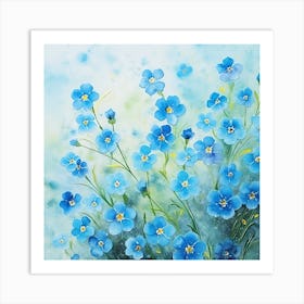 Forget Me Nots 1 Art Print