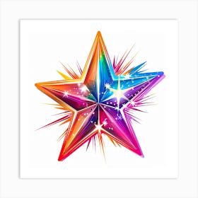 Colorful Star Art Print