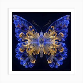 Blue Butterfly 7 Art Print