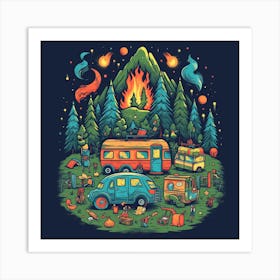 Campfire 1 Art Print