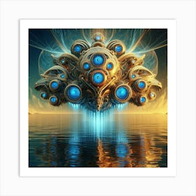 Futuristic Spaceship 7 Art Print