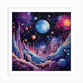 Galaxy Painting 2 Art Print