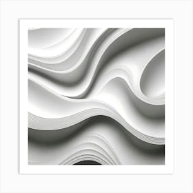 Abstract White Paper Texture Art Print