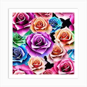 Colorful Roses 33 Art Print