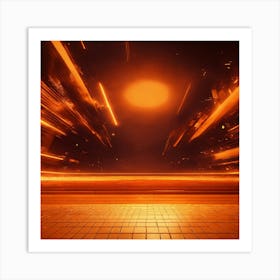 Abstract Orange Light Art Print