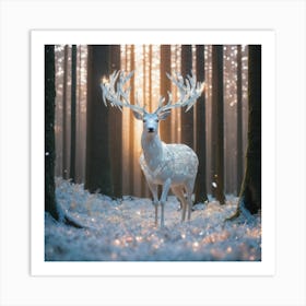 Crystal stag Art Print