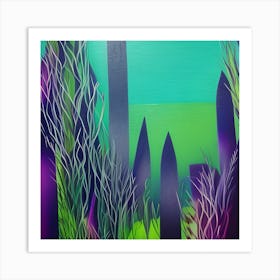 Purple Vines Art Print