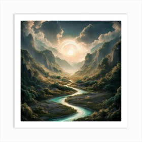 River In The Mountains 10 Art Print