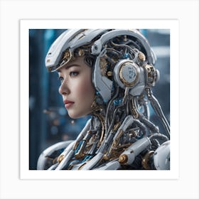 Robot Woman Art Print