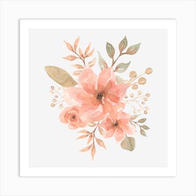 Watercolor Flowers 1 Art Print