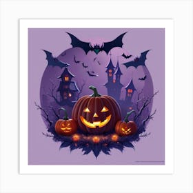 Halloween Pumpkins 1 Art Print