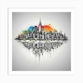 New York City Skyline 99 Art Print