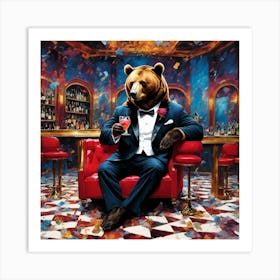 Bear In Tuxedo 1 Art Print