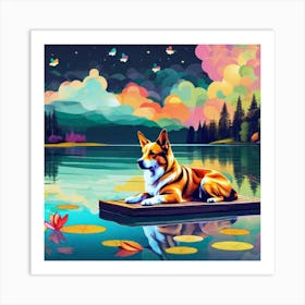 Corgi Painting 45 Art Print