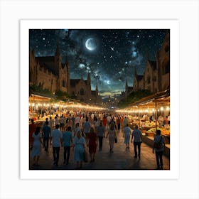 Night Market 3 Art Print