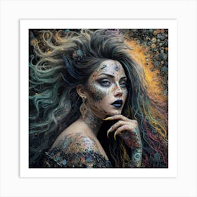 A Disney Inspired Creation A Woman With Wild Tousl Art Print