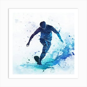 Soccer Player Kicking The Ball 8 Art Print