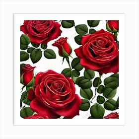 Red Roses 9 Art Print