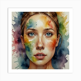 Watercolor Of A Girl 44 Art Print