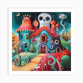 Castle Of Skulls Art Print