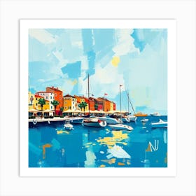 Croatia Harbour Art Print