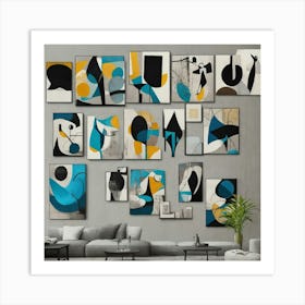 Default Modern Abstract Forms Shapes Unique Design Picasso Sty 2 Art Print