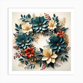 Christmas Wreath 7 Art Print