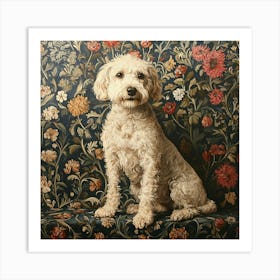 White Poodle Art Art Print