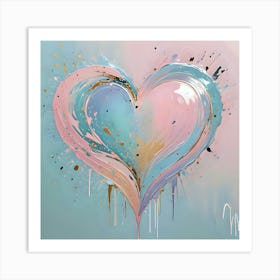 Heart Splatter Art Print