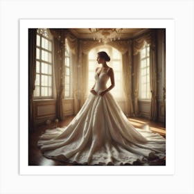 Bride In A Wedding Dress 2 Art Print