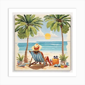 Day At The Beach Art Print