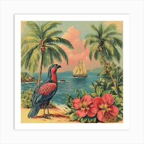 Tropical Parrot Art Art Print