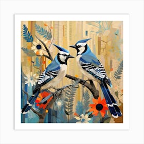 Bird In Nature Blue Jay 2 Art Print