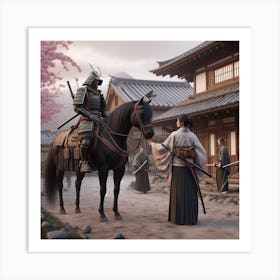 Farewell, samurai Art Print