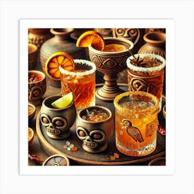 Sovereign Flame Tequila And Mezcal Cocktails Art Print