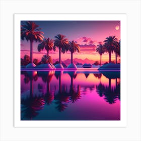 Psychedelic Sunset Art Print