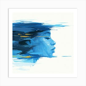 Abstract Of A Woman'S Face 2 Art Print