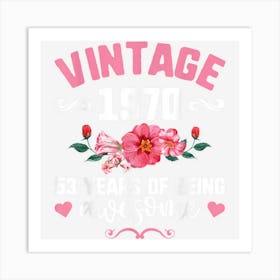 Vintage 1970 Birthday Shirt Women Art Print